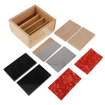 

Montessori Sensory Material Touching Sense Recognition Wooden Box Educational Toys Birthday Gift for Baby Children Kids