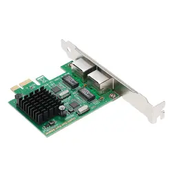 Сетевой Серверная карта 2 Порты Gigabit 1000 M PCI-E Ethernet адаптер Поддержка PCI-EX1/X4/X8/X16