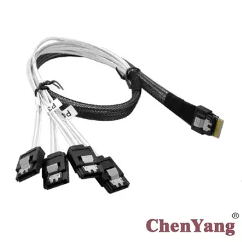 

Chenyang 4 SATA Target Hard Disk Raid to Slim Line SAS 4.0 SFF-8654 4i 38pin Host Cable