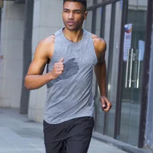 Быстросохнущие мужские рубашки без рукавов для бега спортивные топы для бодибилдинга свободные майки супер дышащая Беговая футболка для велоспорта