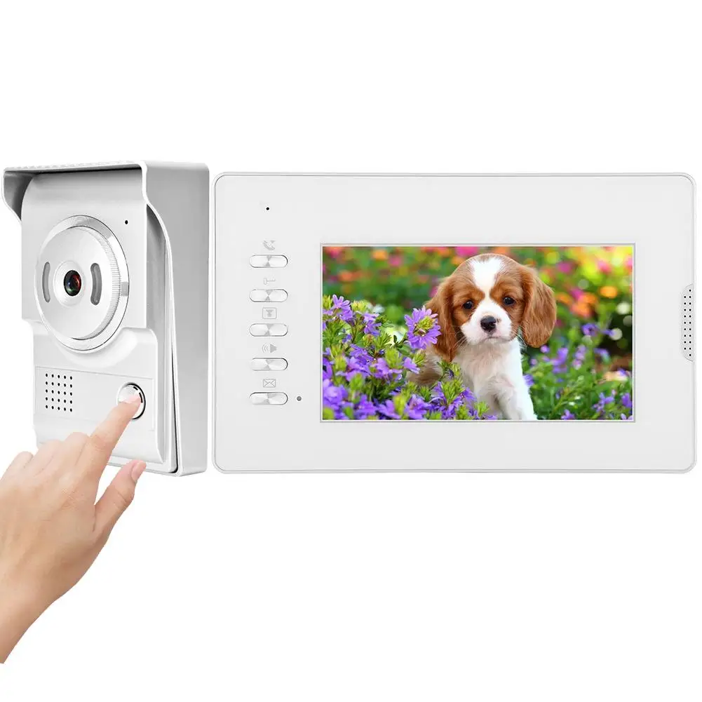 video doorbell 7 Inch TFT Monitor Video Door HD 700TV lines camera Phone Doorbell Intercom Kit videoportero One-click call