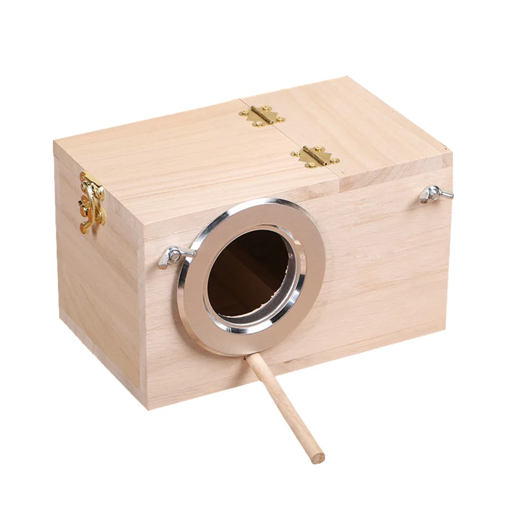 

1PC Nature Clear View Window Premium Strong Wooden Bird Nesting Box Bird Watching Box Birdhouse Bird Parrot Box Bird House