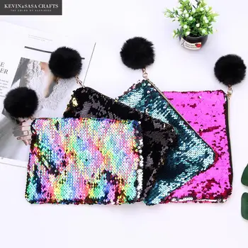 

New Reversible Sequin Pencil Case for Girls School Supplies Super Big School Stationery Gift Magic Pencil Box Pencilcase
