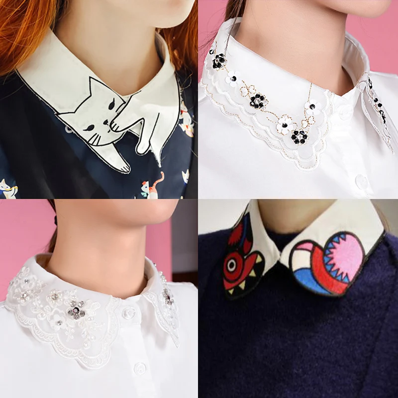 

New Pattern Dickie Children Spring And Autumn Winter Collar Joker Shirt Dickie Shirt Collar False Woman False Cotton Collar