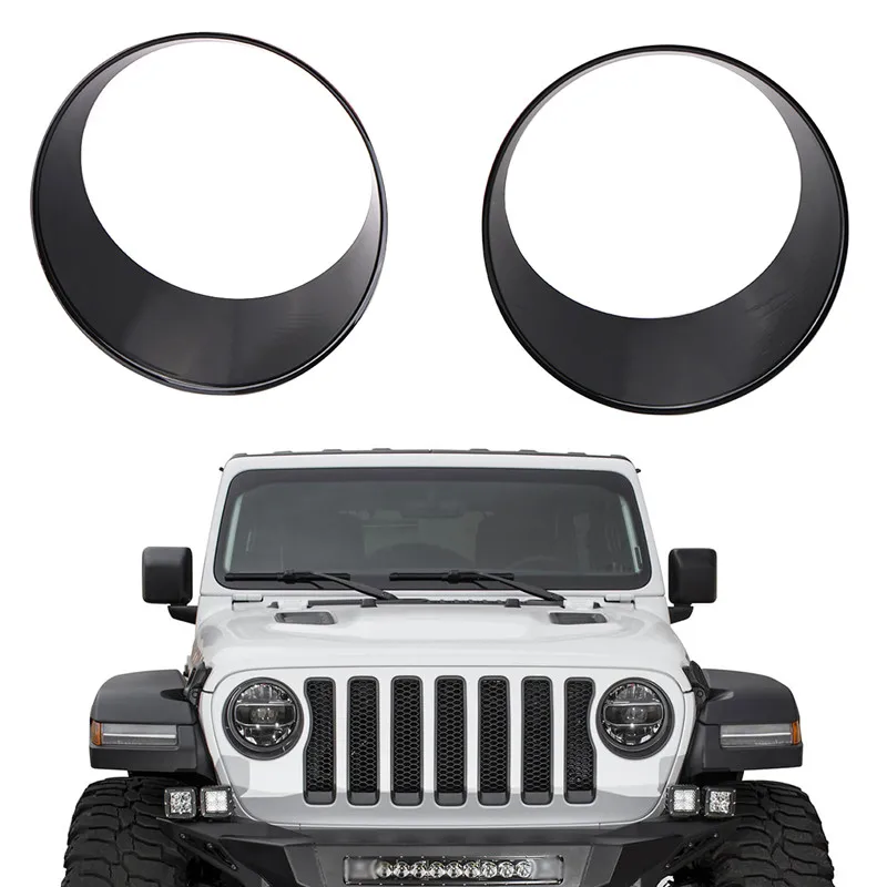 1 Pair Headlight Covers HeadLight Trim Cover Bezels Front Light Covers