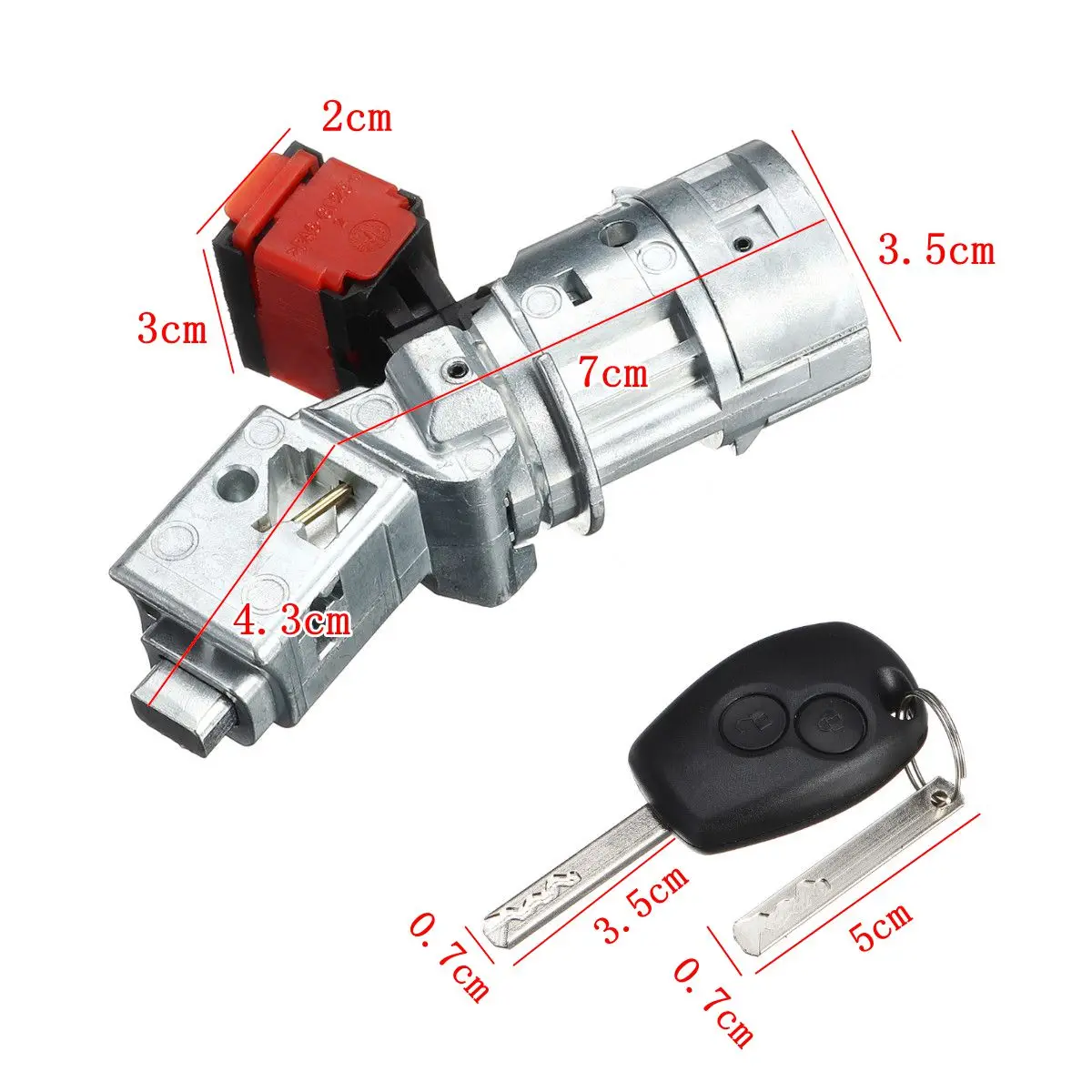 Замок зажигания ствол стартовый переключатель + ключ для Renault Vauxhall Fiat 2005 2012 7701208408