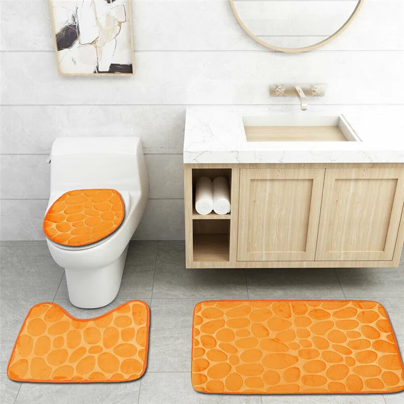Brand New 3Pcs Set Bathroom Accessories Bath Mat Pedestal Rug Non-Slip Memory Plush Bathroom Toilet Seat Covers Brand New 3Pcs Set Bathroom Accessories Bath Mat Pedestal Rug Non-Slip Memory Plush Bathroom Toilet Seat Covers