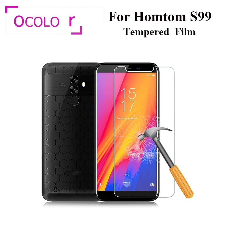 

ocolor For Homtom S99 Steel Tempered Glass Film Protective Replacement Screen Guard For Homtom S99 Mobile Phone Accessories