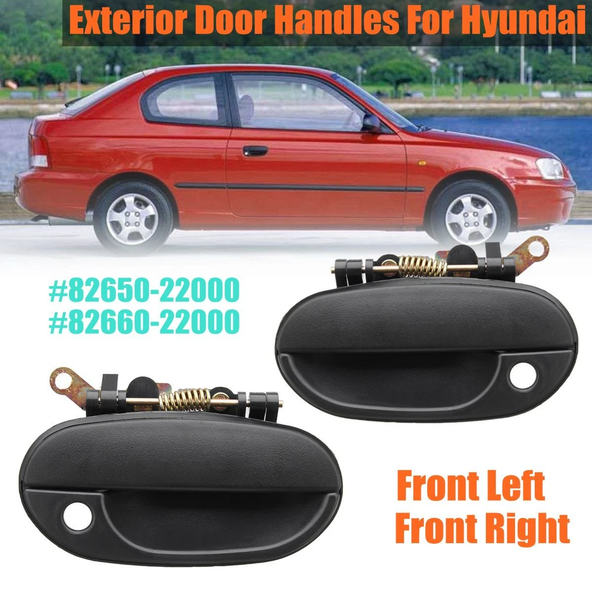 Impetuous Adatta per Hyundai Accent 1995 1996 1997 1998 1999 2000 Adatto per Excel X3 1997 1998 1999 2000 Maniglia per Porta Esterna Anteriore Sinistra//Destra Color : Pair