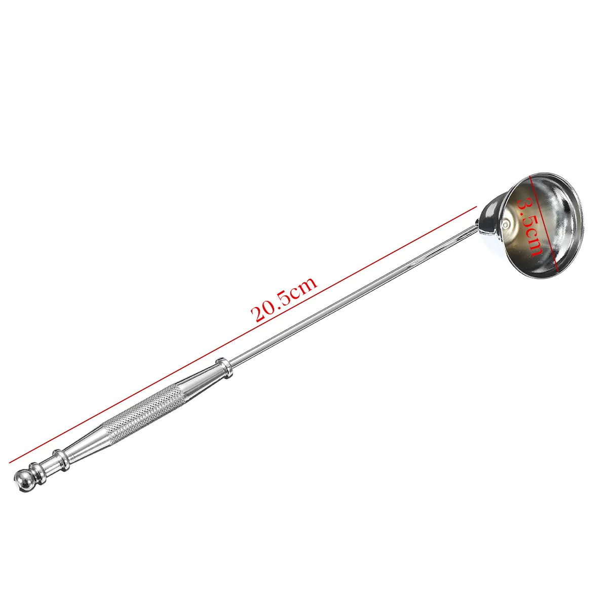 Silver Stainless Steel Candle Extinguishing Tool Candle Snuffer with Long Handle