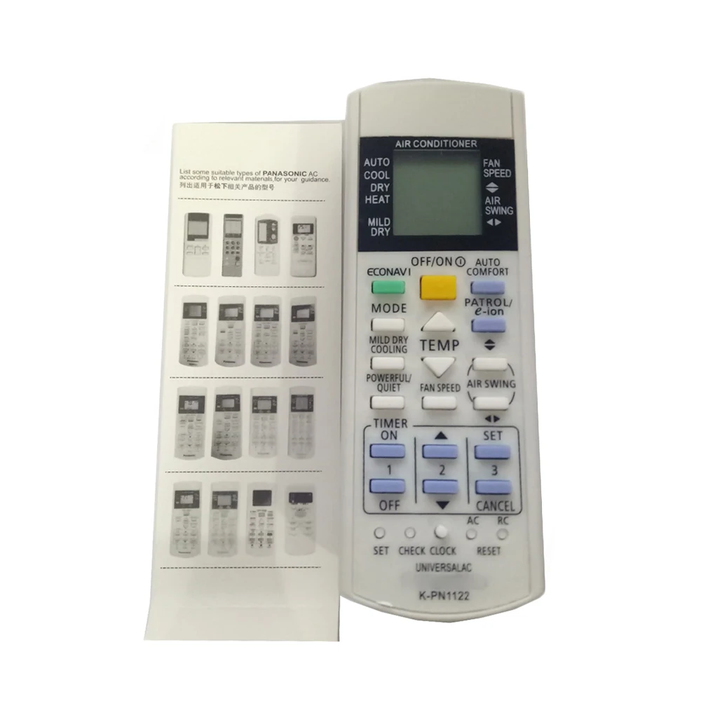 

(4 pieces/lot) Replacement Universal AC A/C Remoto Controle K-PN1122 for PANASONIC KPN1122 Air Conditioner Remote Control