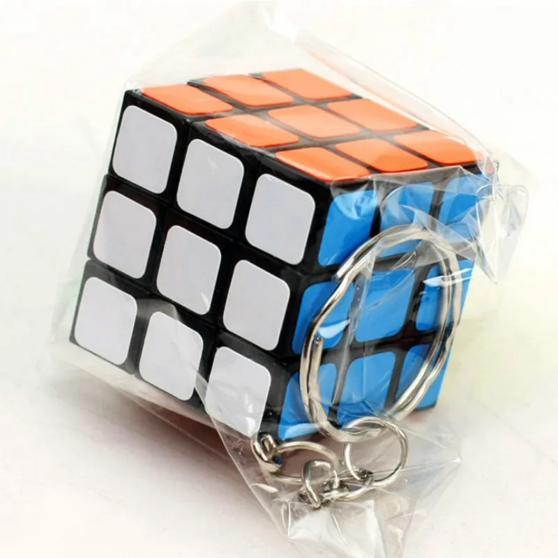 Zcube 3x3x3 три шага Ключ Пряжка мини-палец волшебный куб Opp простой пакет кончик пальца волшебный куб 3,0 Волшебная подвеска в виде кубика