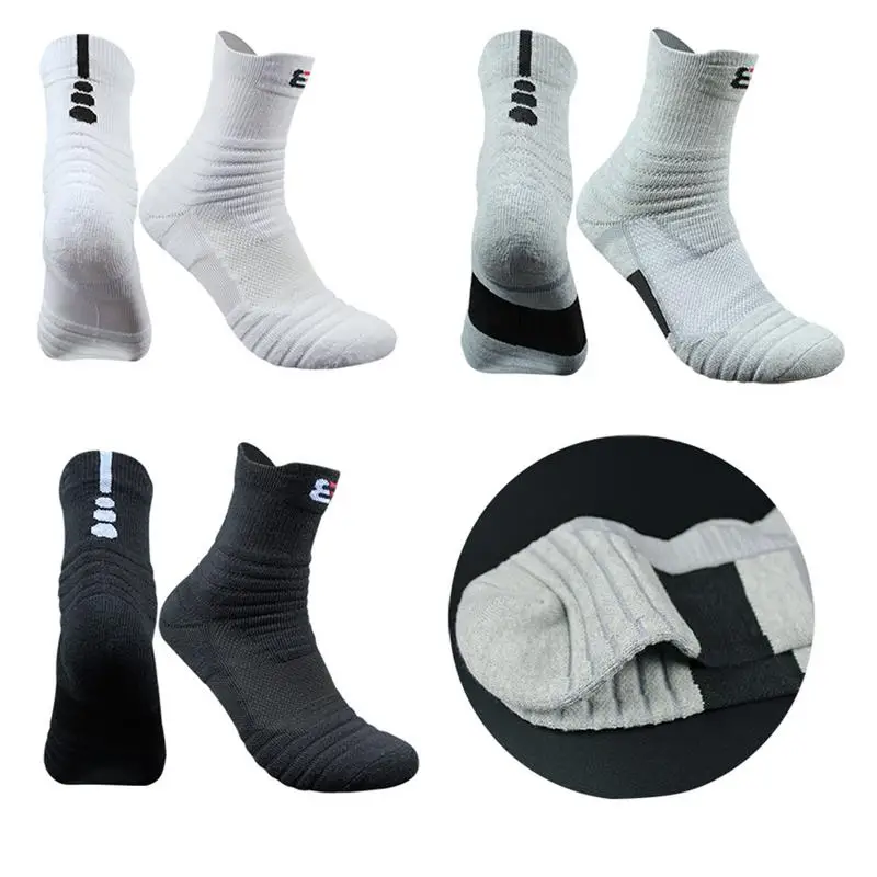 Мужские Элитные наружные спортивные носки для баскетбола мужские футбольные велосипедные носки компрессионные носки хлопок полотенце
