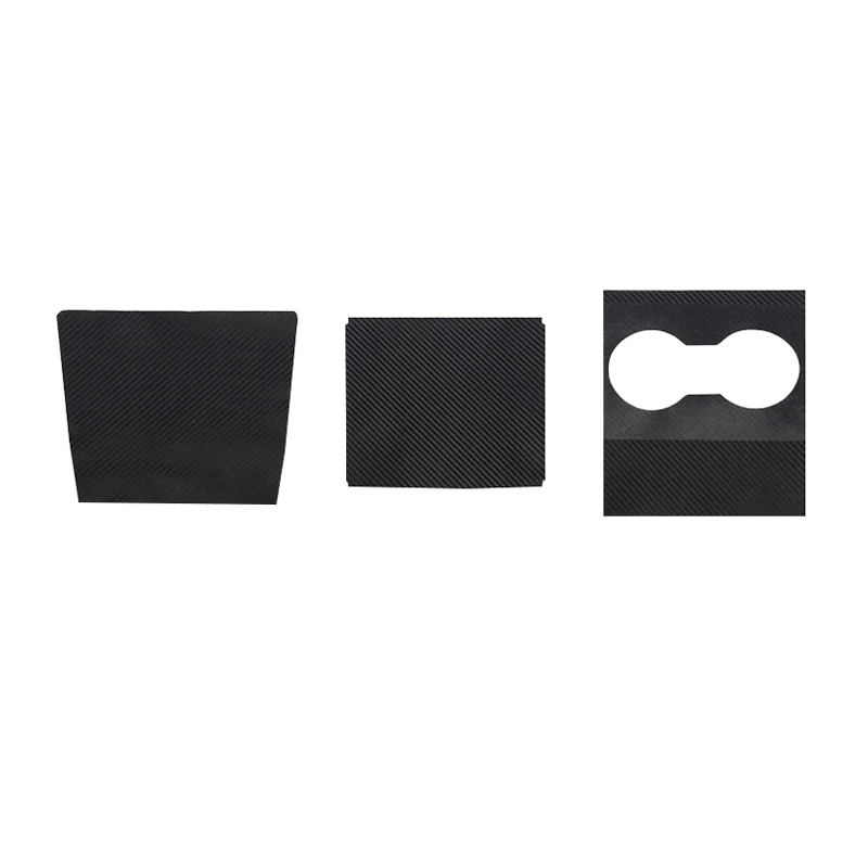 

5pcs/Set Car Center Console Trim Covers Kit Black Carbon Fiber High Quality Accessory Part Suitable For Tesla Model 3