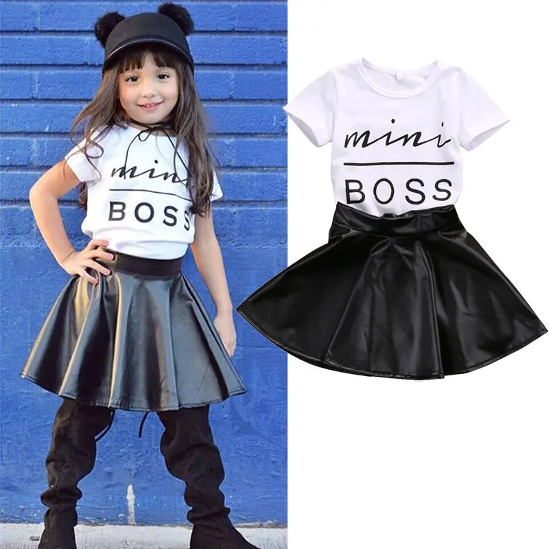 Kehen Infant Baby Toddler Boy 2pcs Summer Outfits Mini Boss Short Sleeve T-Shirt Tops Long Pants Set