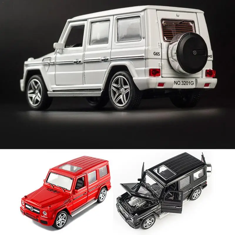 

1:32 Alloy Model Car Sound Light Pull Back Toy Car For Benz G65 SUV Jeep AMG