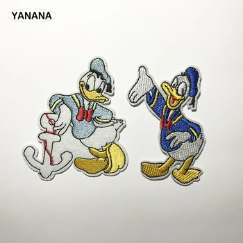 

Duck cartoon animals Embroidered Iron on stickers DIY individual personality Clothing