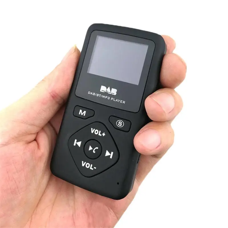 

Portable DAB/DAB+ Radio Mini Pocket Digital Radios Receiver Bluetooth 4.0 LCD Screen Players with 3.5mm Earphone Support TF-Card