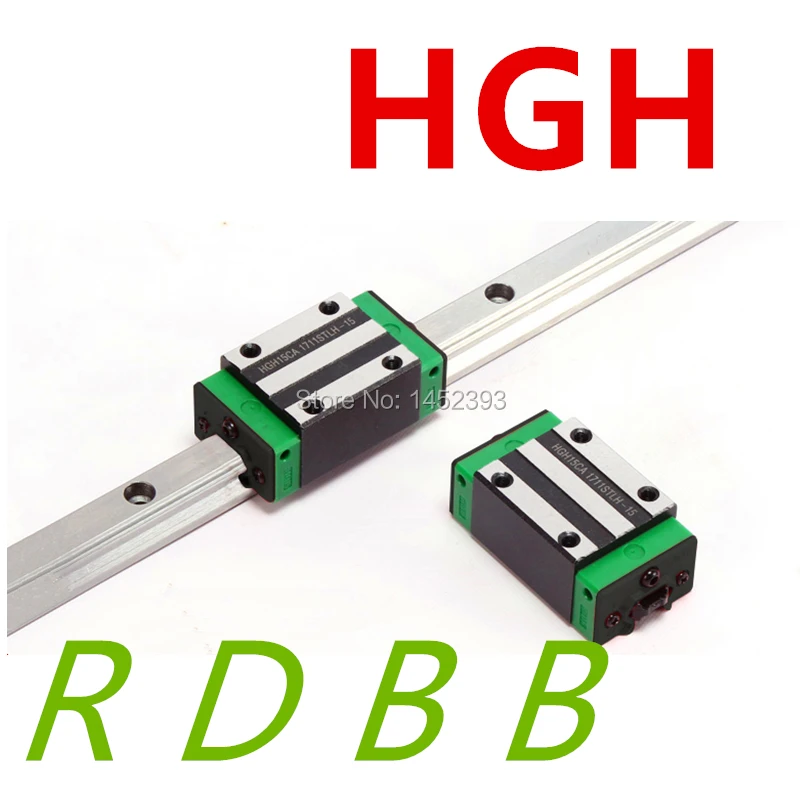 HGR15 15 мм линейная направляющая длина 200 250 300 350 400 450 500 550 600 700 800 + HGH15CA или HGW15CC