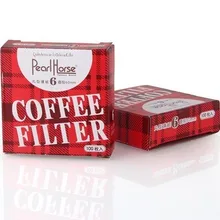 100 шт./упак.)#6 Диаметр 60 мм Кофе фильтр Бумага для гейзерная Кофеварка классный реквизит для вкусного Кофе чайник
