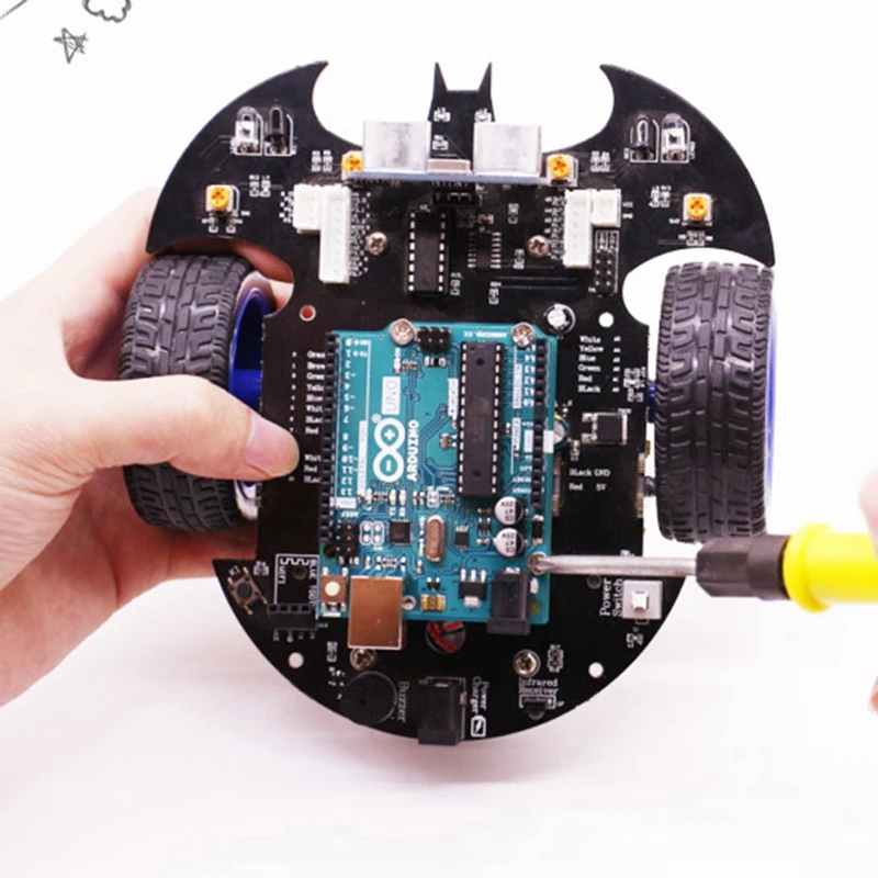 Applicable For Arduino Uno Smart Car Robot Kit Diy Programmable Education Obstacle Avoidance Bluetooth Remote Control Car Us P