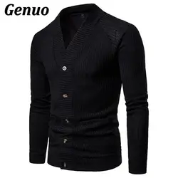 Genuo 2018 Men Cardigan Jacket Fashion Knitted Slim Fit Sweater Casual Long Sleeve Patchwork Button Coat Mid-Long Tops Knitwear Genuo 2018 Men Cardigan Jacket Fashion Knitted Slim Fit Sweater Casual Long Sleeve Patchwork Button Coat Mid-Long Tops Knitwear