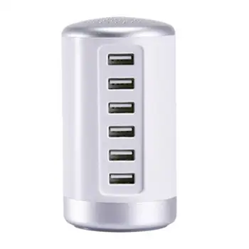 

Multi-port 5V 6A 110V-220V Wide Voltage Desktop Smart 6 USB Charger USB3.0 Power Adapter Flame Retardant Material