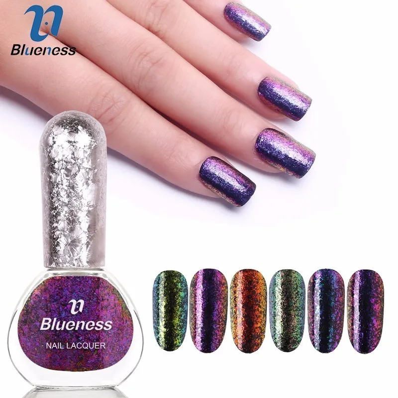 Blueness 6 мл звезда серии гель лак для ногтей Holo светящийся блеск маникюр