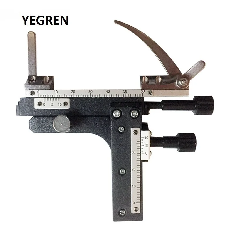 Biological Microscope Attachable Mechanical Stage X-Y Movement Stage w 0-60mm Scale Ruler Measuring Ruler Microscope Accessory