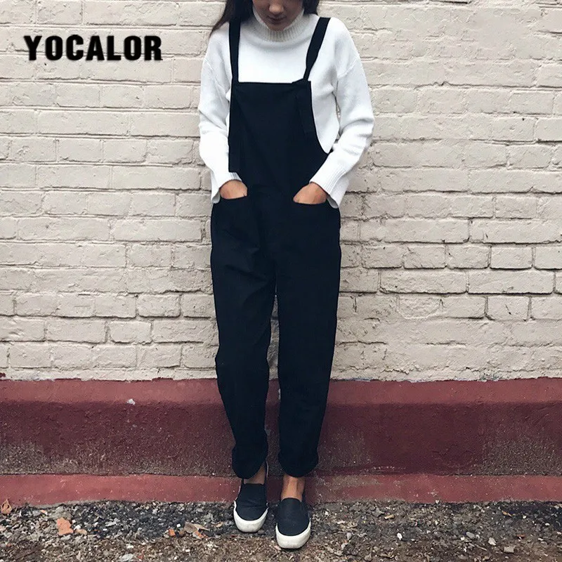 

Overalls For Women Dungarees Oversize Rompers Womens Women Jumpsuit Strap Solid Tracksuit Harem Trousers Playsuit Big Plus Size