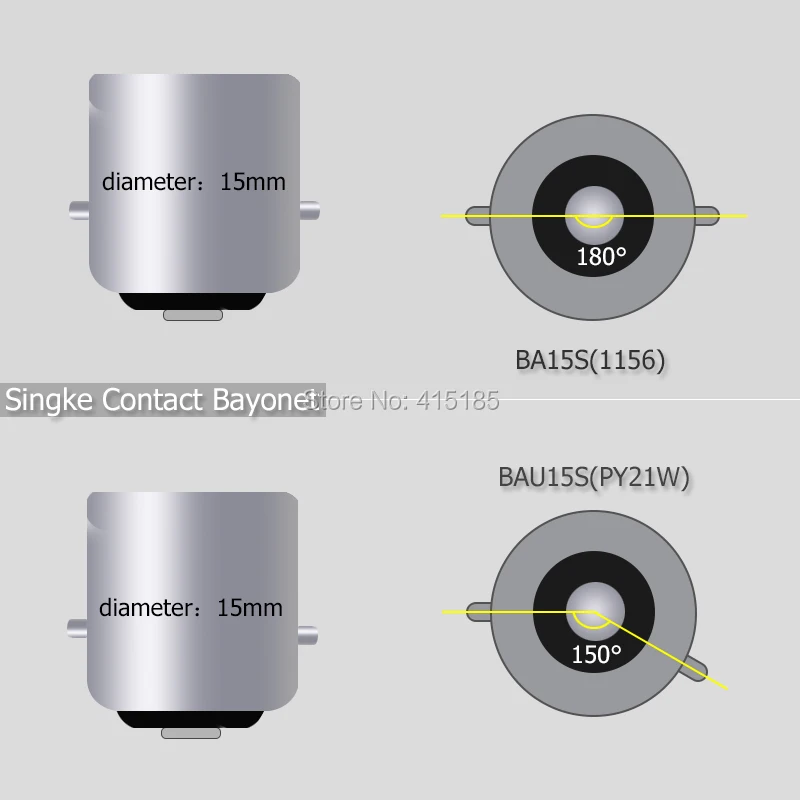 2x ксеноновые Белый S25 1156 BA15S Bau15s DC 6 V 12 V 24 V P21W DIP LED-камера заднего вида для автомобиля резервного копирования Обратный лампа источник света белый/красный/желтый