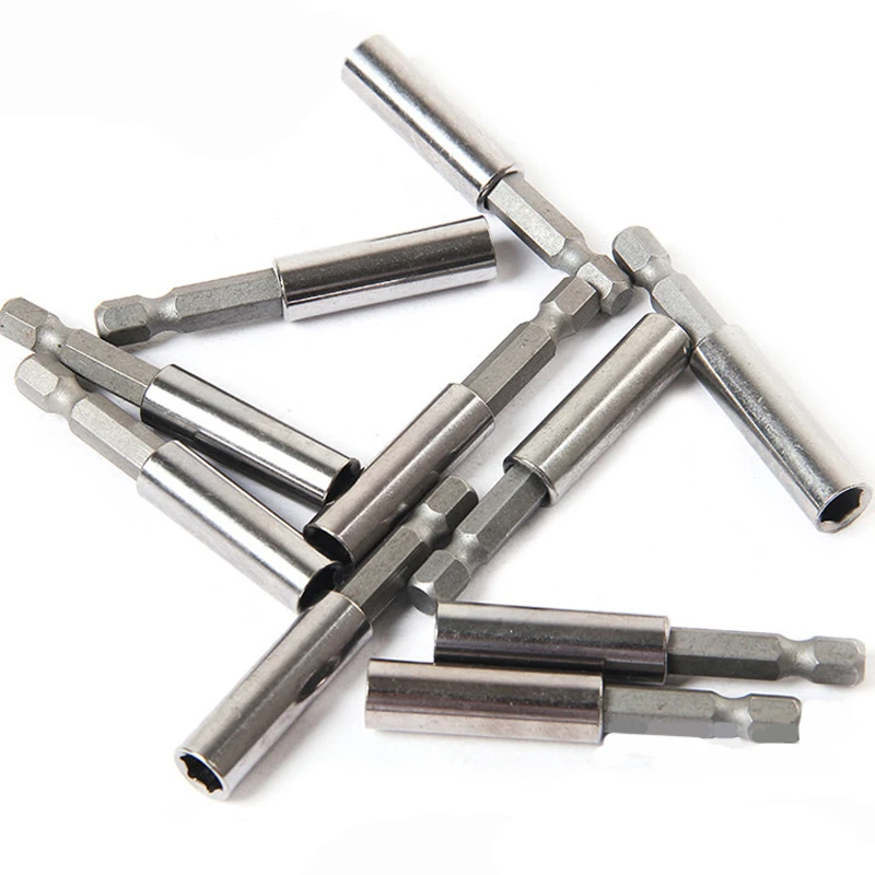 

10pcs/set 60mm 1/4" Hex Shank Magnetic Drill Bit Holder Extension Extender Screwdriver Extend Socket Bar Rod