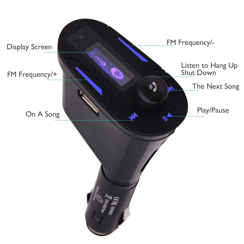 Автомобильный MP3 плеер беспроводной fm модулятор с USB/SD/карты/бумажник карты