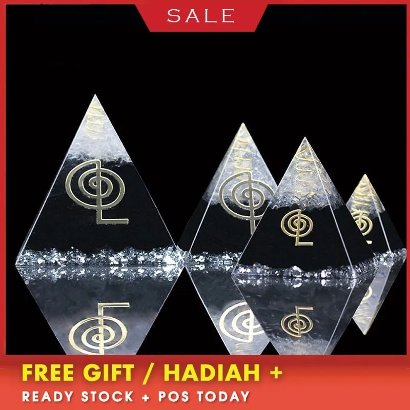

Orgonite Natural Crystals Evil Spirits Town House Aogen Pyramid Resin Craft Feng Shui Ornaments Transfer Home Living Room