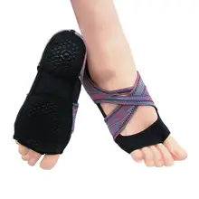 2 в 1 нескользящая обувь для йоги носки из органического хлопка с открытым носком для носки для фитнеса Пилатес танцевальные спортивные балетные новые и высококачественные