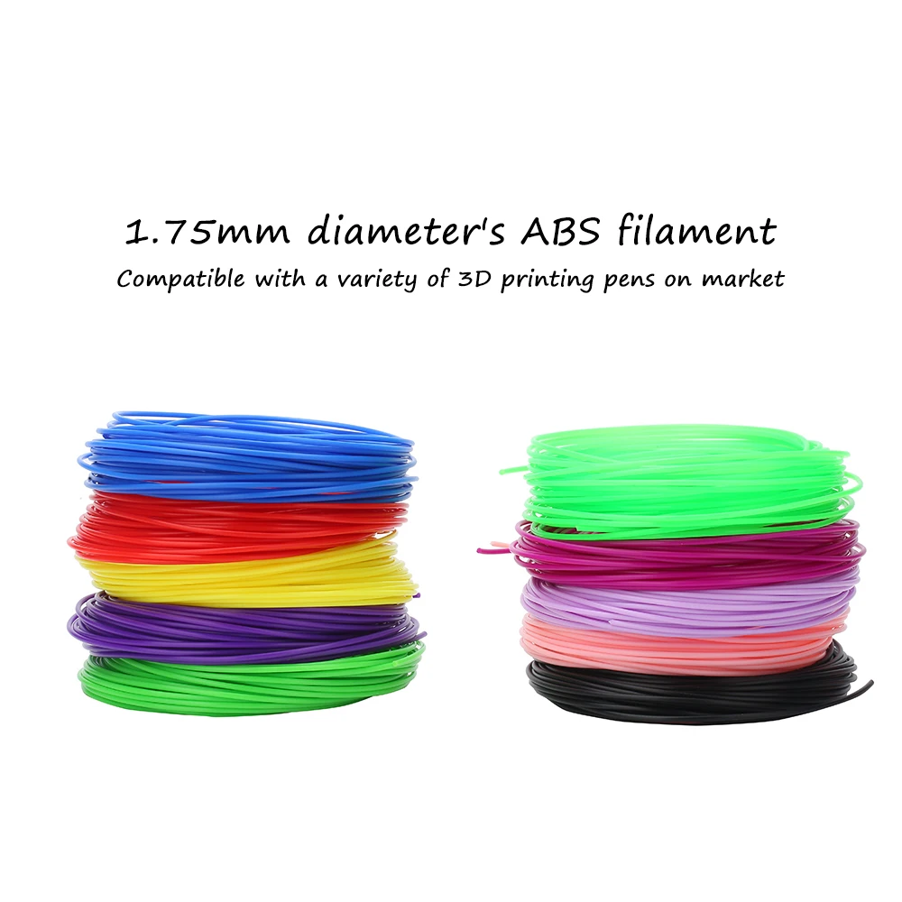 

3D Pen Filament Refills 1.75mm ABS 20 Colors for 3D Pen Printing Drawing