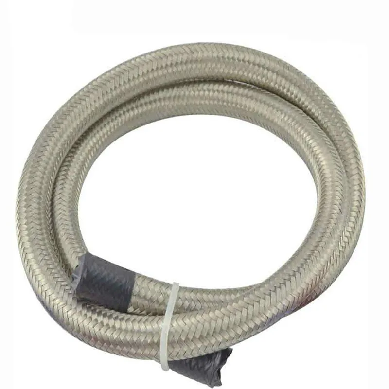 SPEEDWOW AN4-AN12 Racing Hose Double Stainless Steel Braided Oil Fuel Line Silver Car Cooler 1M Accessories | Автомобили и
