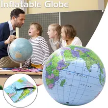Продукт 40 см надувной мир Глобус обучающий образование географическая игрушка карта воздушный шар пляжный шар(Цвет: Синий
