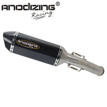 

Motorcycle Exhaust System Slip On Middle Pipe Link Muffler For KTM DUKE 390 250 125 DUKE390 RC390 2017 2018 Slip-On with Exhaust