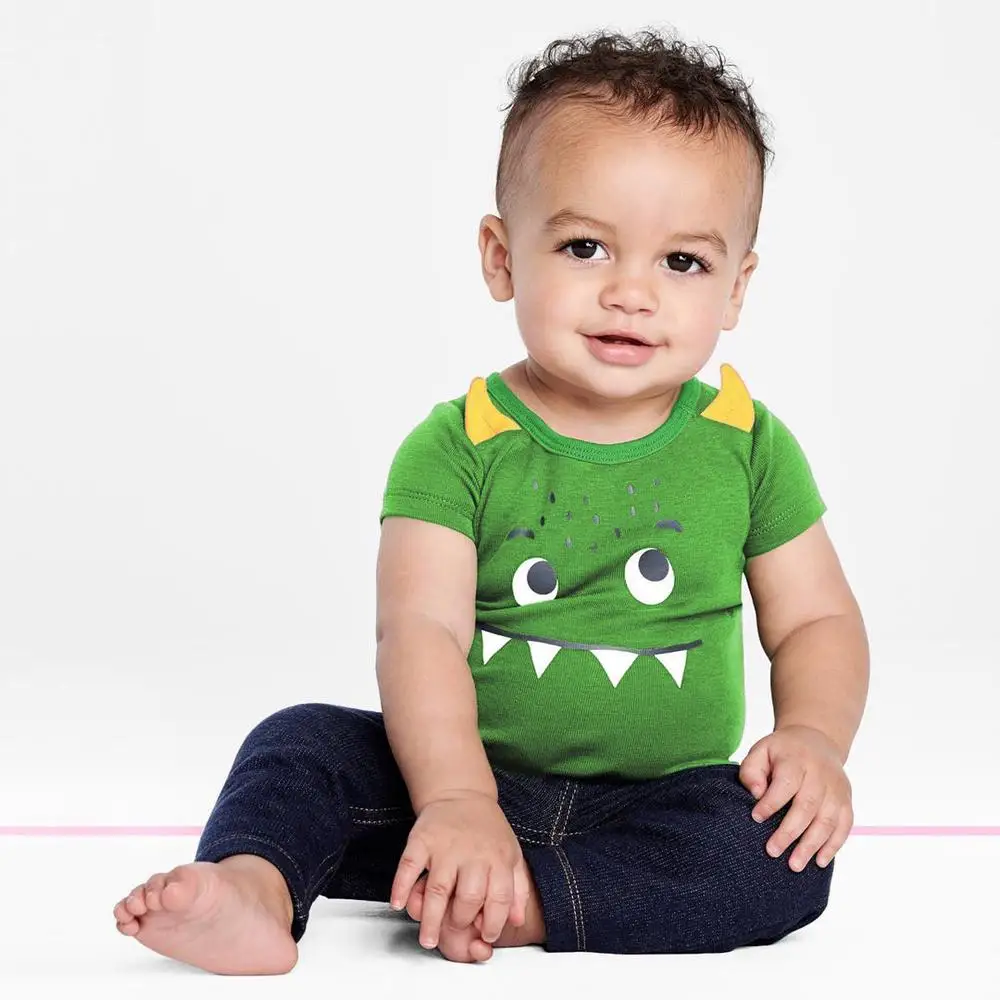 Baby Tops Baby T-Shirt Boy Clothes Children Tops Children Cute Cartoon Little Monster Print Short Sleeve Baby Kids Clothes Baby Tops Baby T-Shirt Boy Clothes Children Tops Children Cute Cartoon Little Monster Print Short Sleeve Baby Kids Clothes