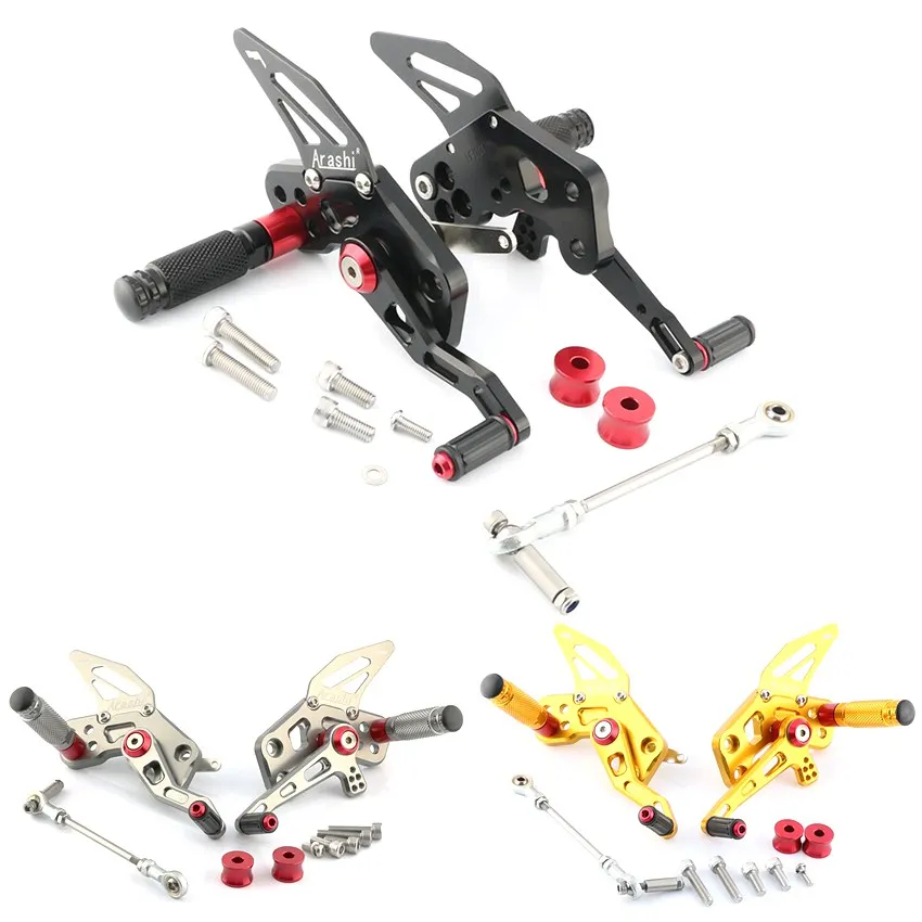 

Adjustable Rear Set Foot Pegs Pedal Footrest Rearset For Kawasaki Z125 2016 2017 2018 Aluminum