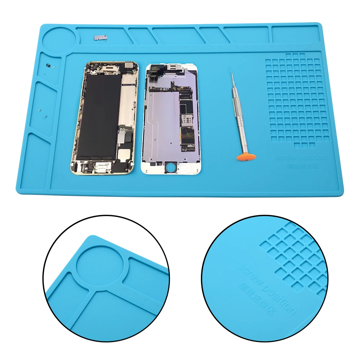 1pc Anti Static Solder Repair Heat Insulation Silicone Pad Desk Mat Maintenance Platform For Soldering Repair Station