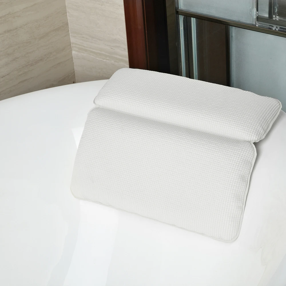 

1 Pcs SPA Bath Pillow Non-slip Soft Waterproof Headrest Suction Cups Soft 2-Panel Design for Shoulder And Neck Support