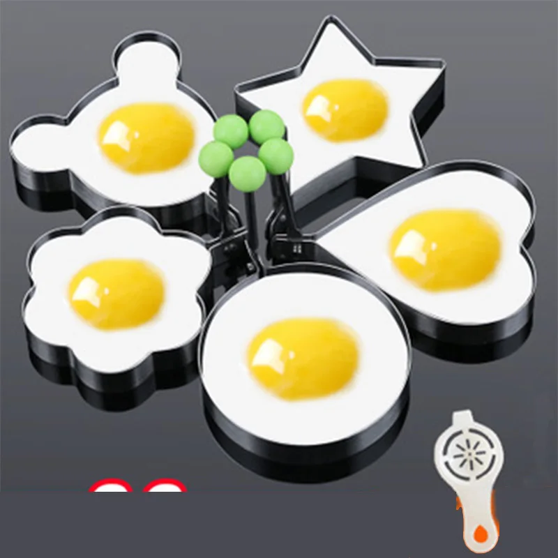 

Hot Fried Egg Pancake Shaper Stainless Steel Shaper Mould Mold Kitchen Rings Heart Kitchen Tool