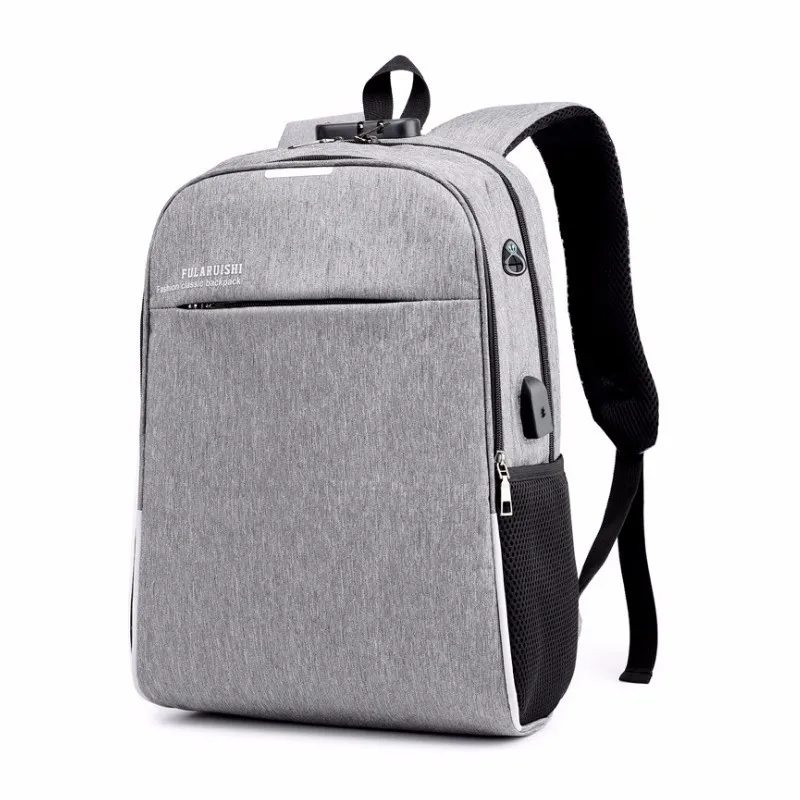 

2019 new anti-theft backpack usb charging backpack Oxford cloth business computer casual men bag backpack