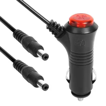 

VODOOL Car Lighter Power supply DC 12V 5.5x2.1mm Car Auto Vehicle Charger Power Adapter Cable Cord Car Charger Black