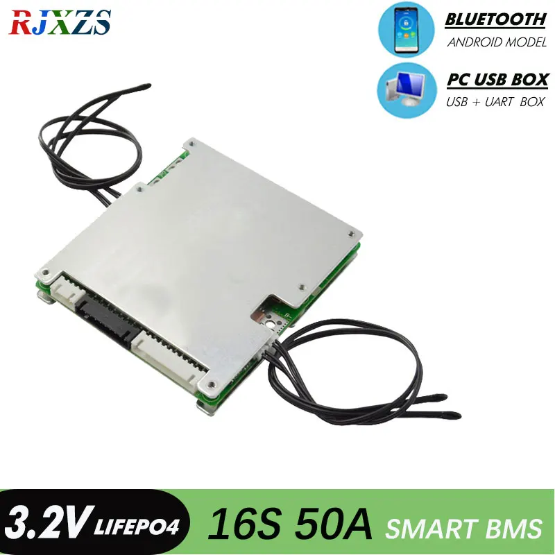 16 S 50A 2017 Новый Lifepo4 Смарт bms pcm с android Bluetooth app UART соответствие wi программное