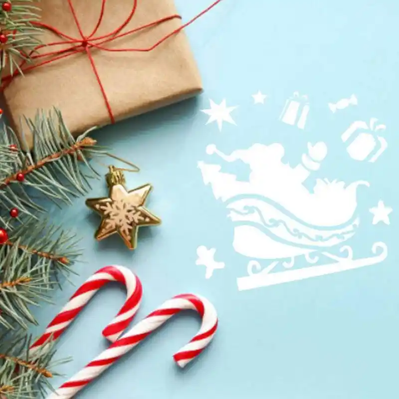8 pcs set christmas cutting dies drawing board holiday template merry christmas logos posters classroom project graffiti merry christmas logos