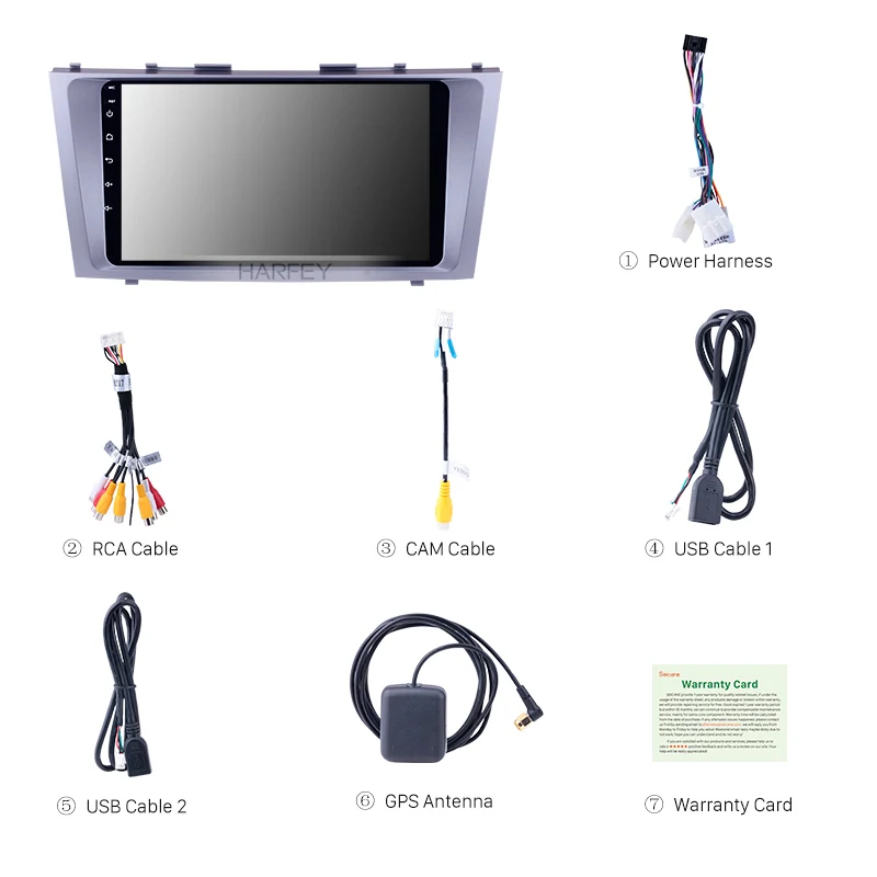Harfey HD сенсорный экран Android 8 1 9 "для 2007 2008 2009 2010 2011 TOYOTA CAMRY радио GPS автомобильное