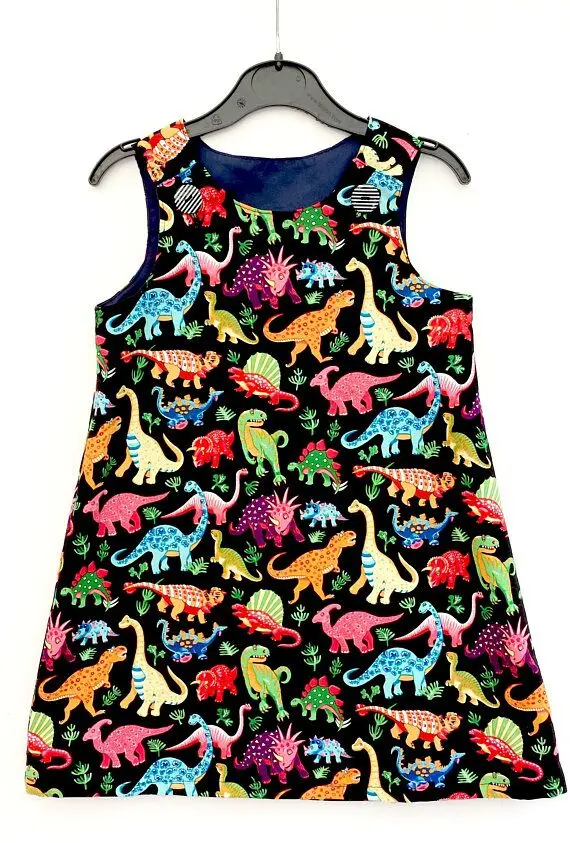 

Toddler Kids Baby Girl Cartoon Dinosaur Sleeveless Girls Dresses Princess Party Dress Clothes